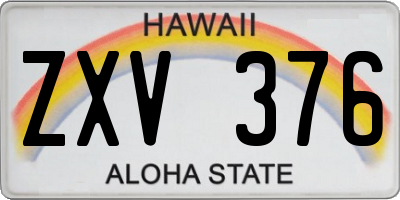 HI license plate ZXV376