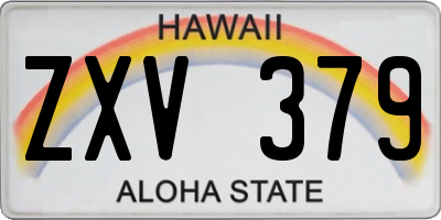 HI license plate ZXV379