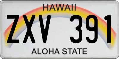 HI license plate ZXV391
