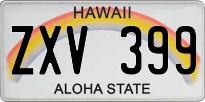 HI license plate ZXV399
