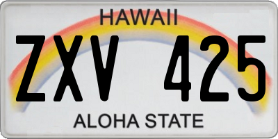 HI license plate ZXV425