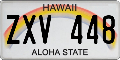 HI license plate ZXV448
