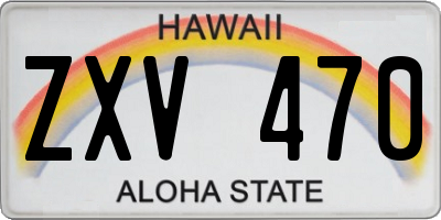HI license plate ZXV470