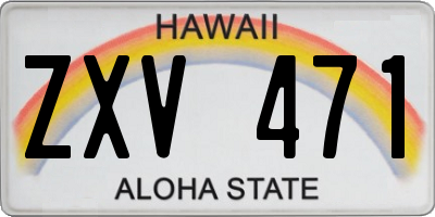 HI license plate ZXV471