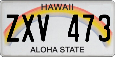 HI license plate ZXV473