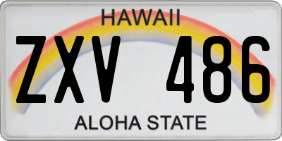 HI license plate ZXV486