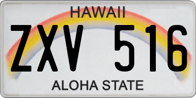 HI license plate ZXV516