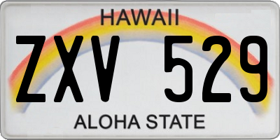 HI license plate ZXV529