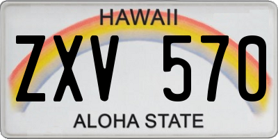 HI license plate ZXV570