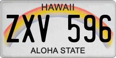 HI license plate ZXV596
