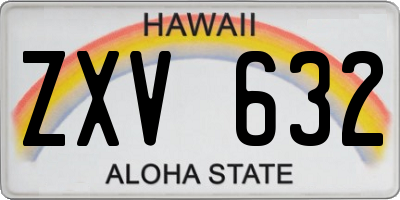 HI license plate ZXV632