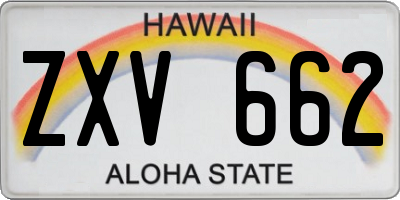 HI license plate ZXV662