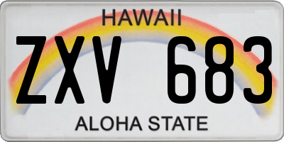HI license plate ZXV683