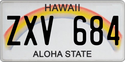 HI license plate ZXV684