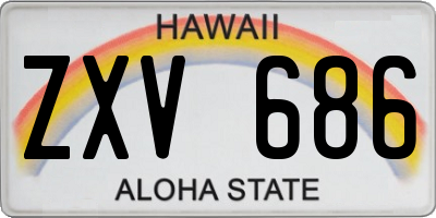 HI license plate ZXV686