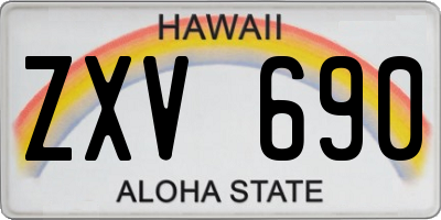 HI license plate ZXV690