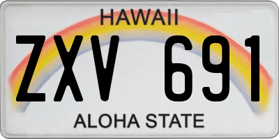 HI license plate ZXV691