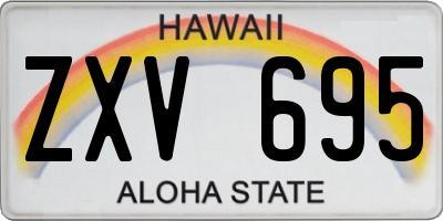 HI license plate ZXV695