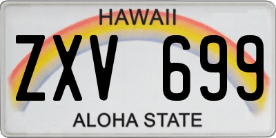 HI license plate ZXV699