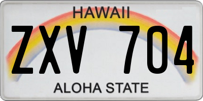 HI license plate ZXV704