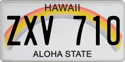HI license plate ZXV710