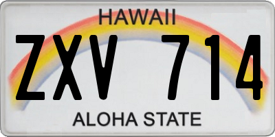 HI license plate ZXV714