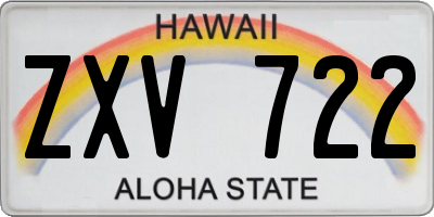 HI license plate ZXV722