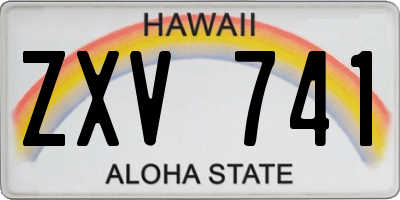 HI license plate ZXV741