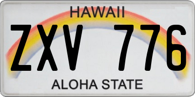 HI license plate ZXV776