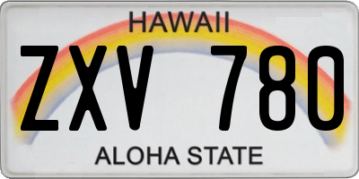 HI license plate ZXV780