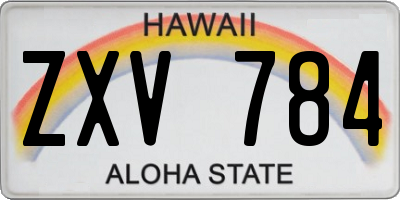 HI license plate ZXV784