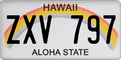 HI license plate ZXV797