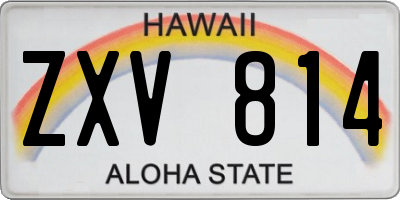 HI license plate ZXV814