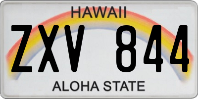 HI license plate ZXV844