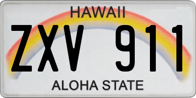 HI license plate ZXV911