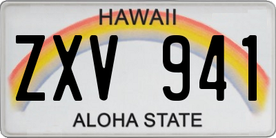 HI license plate ZXV941