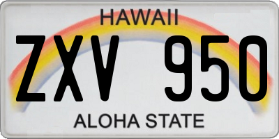 HI license plate ZXV950