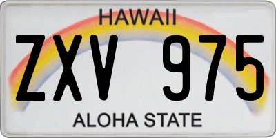HI license plate ZXV975