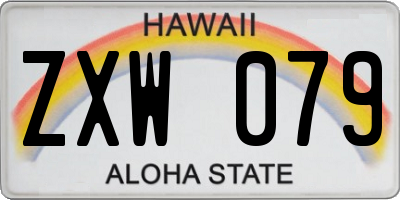 HI license plate ZXW079
