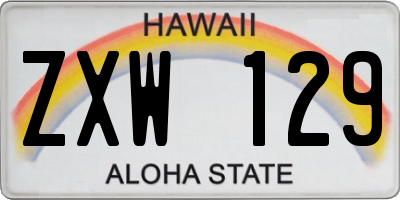 HI license plate ZXW129