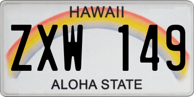 HI license plate ZXW149