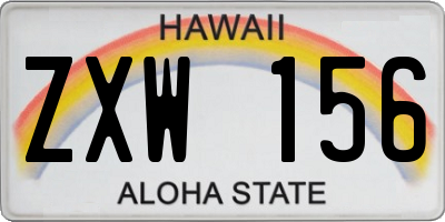 HI license plate ZXW156