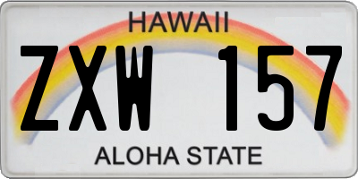 HI license plate ZXW157