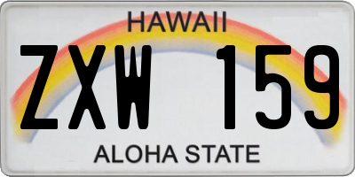 HI license plate ZXW159