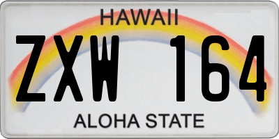 HI license plate ZXW164