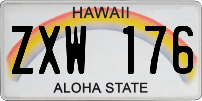 HI license plate ZXW176