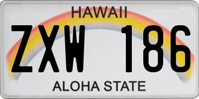 HI license plate ZXW186