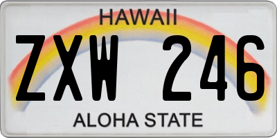 HI license plate ZXW246