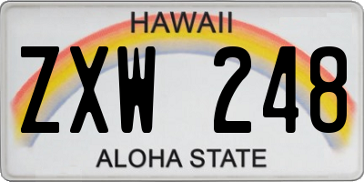 HI license plate ZXW248