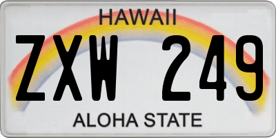 HI license plate ZXW249